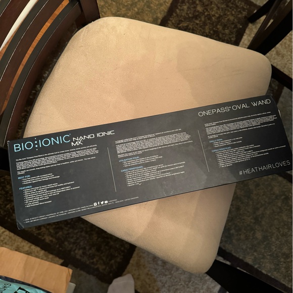 NIB Bioionic Nano Ionic MX OnePass Oval Wand Curling Iron - Picture 8 of 8